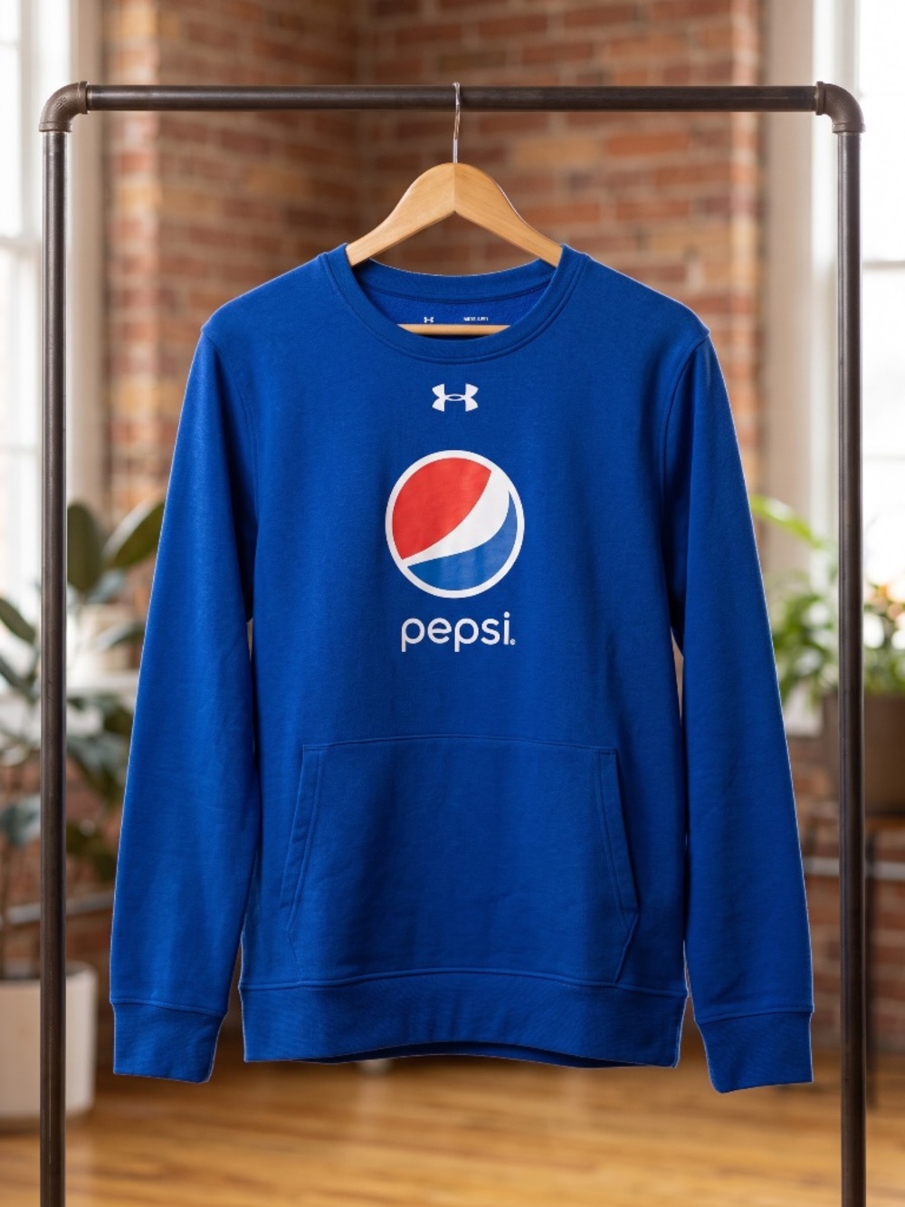Under Armor x Pepsi fleece crew neck , loose fit sweatshirt
